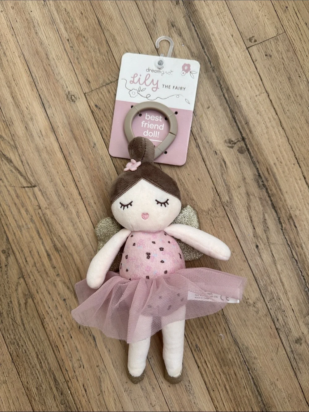 Dreamygro 'Lily the Fairy' Pink Plush Doll Keyring